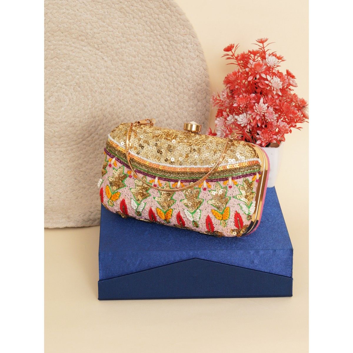 Clutch Bag Handbag Purse Women Evening Party floral Embroidery box party  purse | eBay