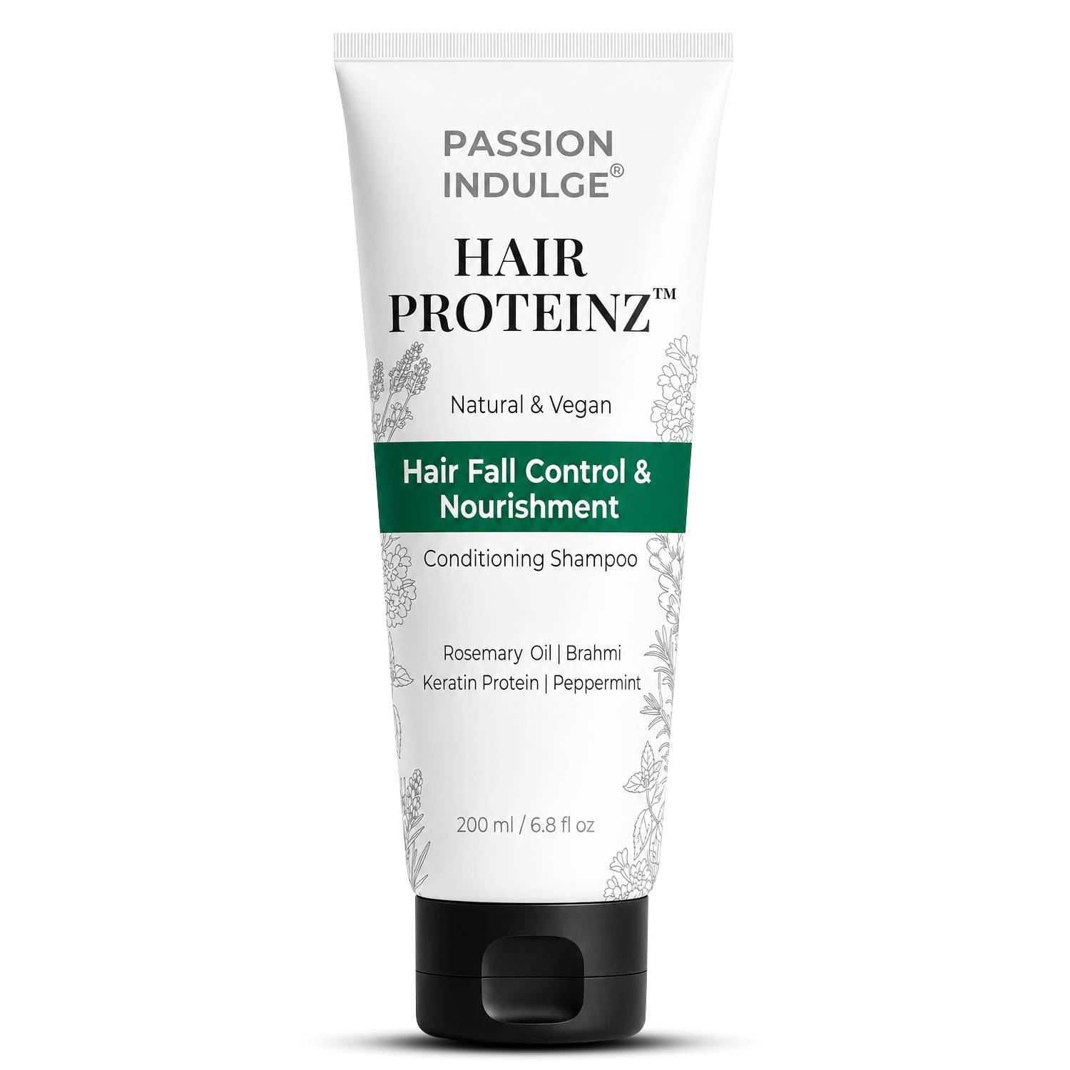 Passion Indulge Rosemary Natural Shampoo with Keratin & Brahmi for Hair Growth & Hair Fall Control