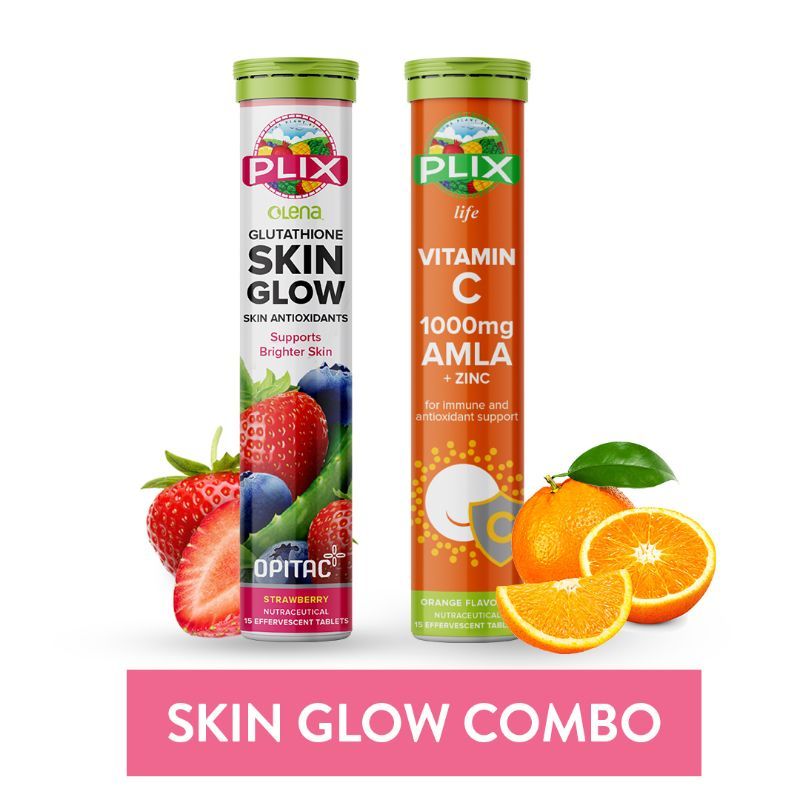 Plix Glutathione And Vitamin C Skin Glow Combo Pack Of 2 Buy Plix Glutathione And Vitamin C Skin Glow Combo Pack Of 2 Online At Best Price In India Nykaa