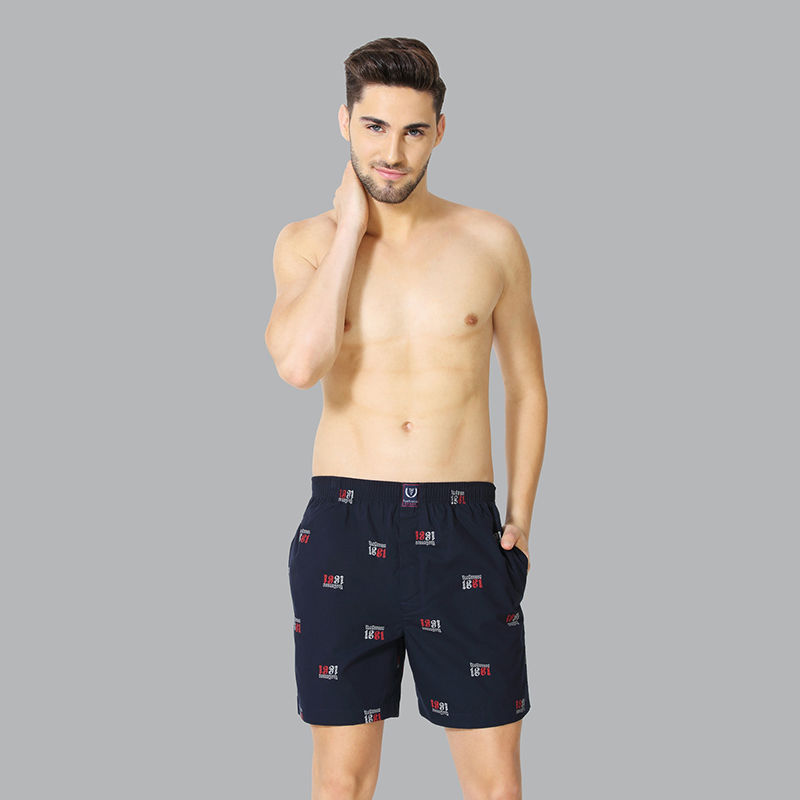 Van Heusen Printed Boxer Shorts - Navy 