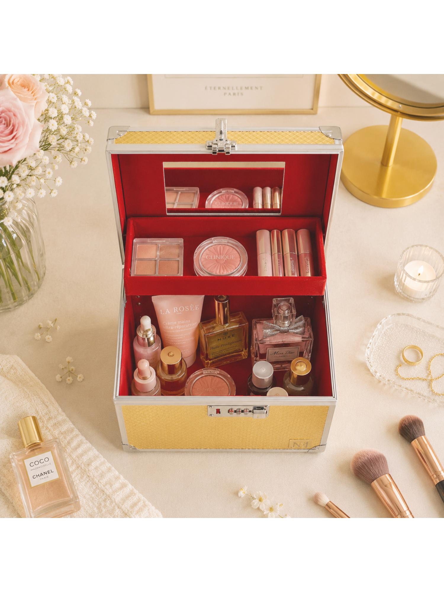 Buy NFI Essentials Makeup Vanity Box - Gold Online