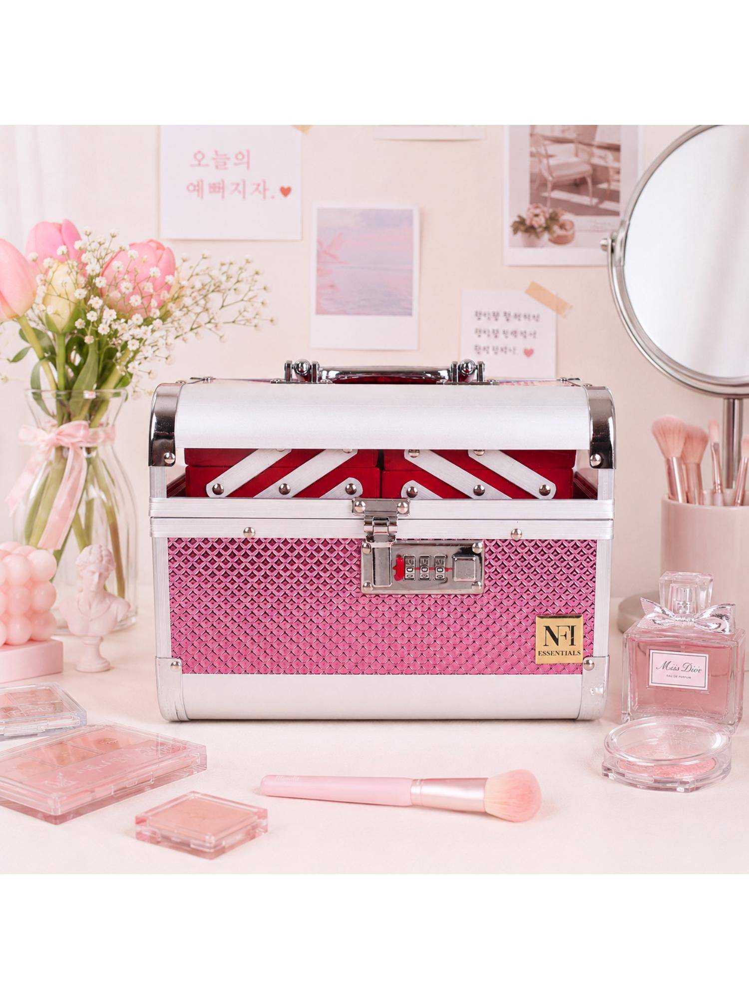 NFI Essentials Makeup Organizer Box - Pink