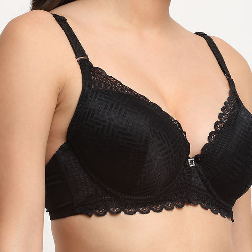 Buy Makclan Tempting Lace Black Lingerie Set for Women Online in India