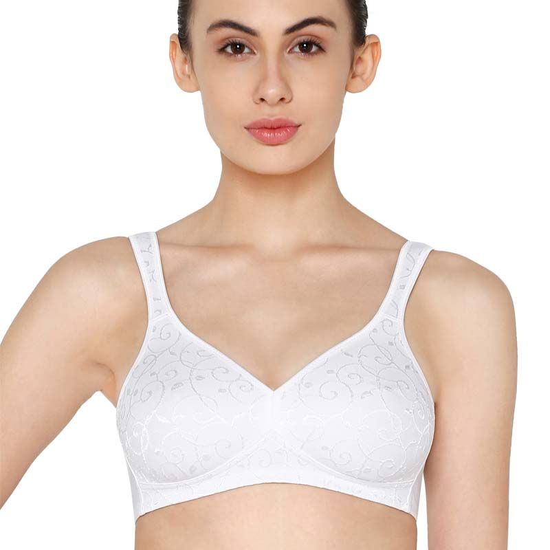 Triumph Elegant Cotton N Non Wired Non Padded Full Cup Soft Supportive Bra  White US42D at  Women's Clothing store