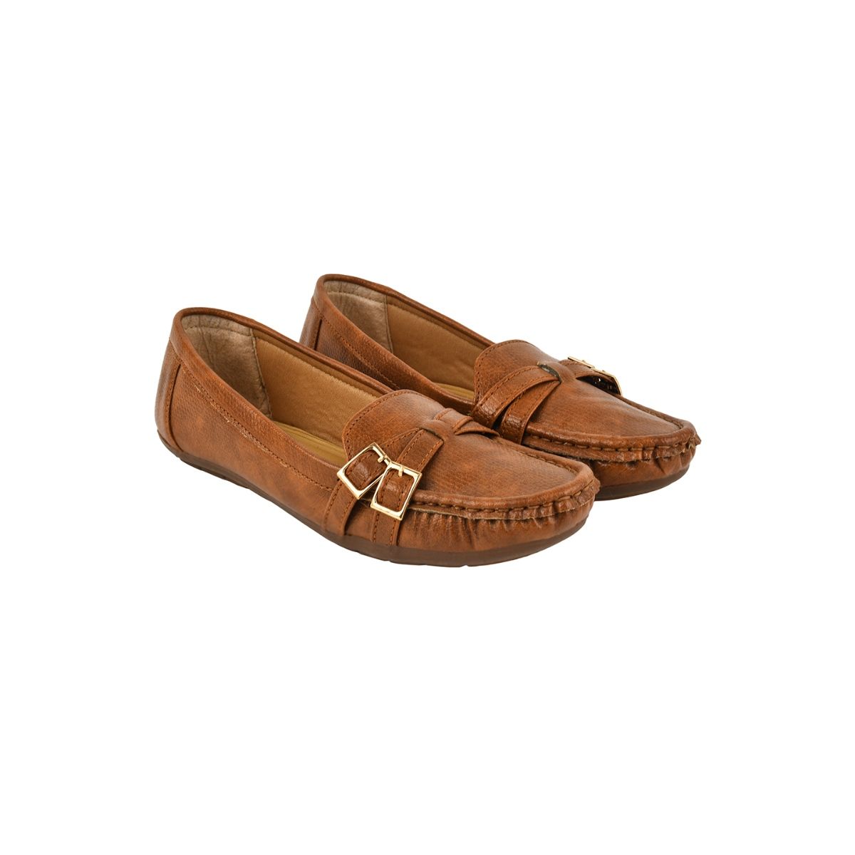 Shoetopia Women Tan Loafers: Buy Shoetopia Women Tan Loafers Online at ...