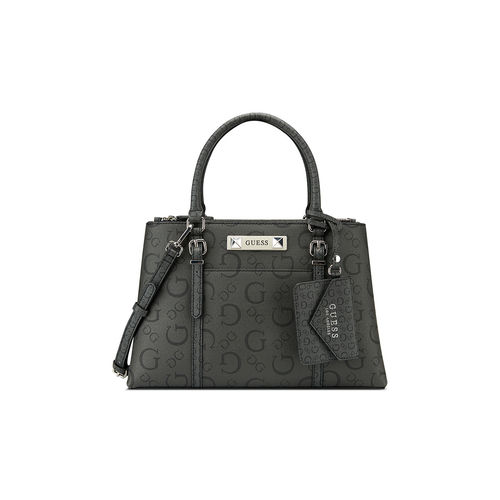 Buy Guess Dark Grey Monogram Lemont Shoulder Bag with Detachable
