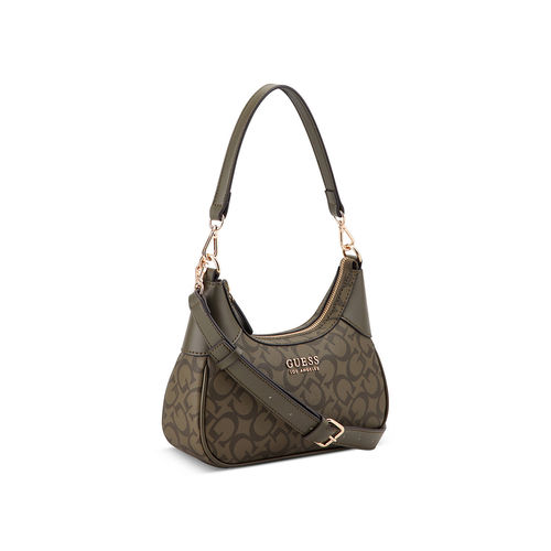 Sling Bag Guess Hobo Shoulder Bag Guess Green Monogram Berkton