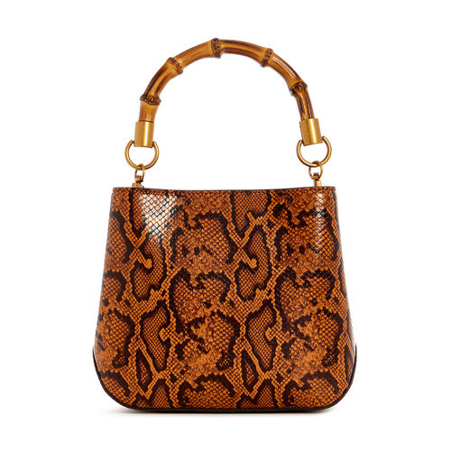 Buy Guess Brown Snake Print Eire Small Handbag with Detachable
