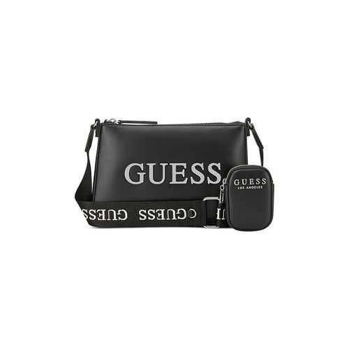 Buy Guess Black Solid Maisey Mini Top Zip Crossbody Bag with Pouch