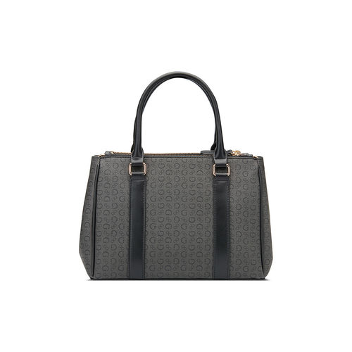 Guess Grey Monogram Grim ball Small Satchel Bag with Detachable Strap