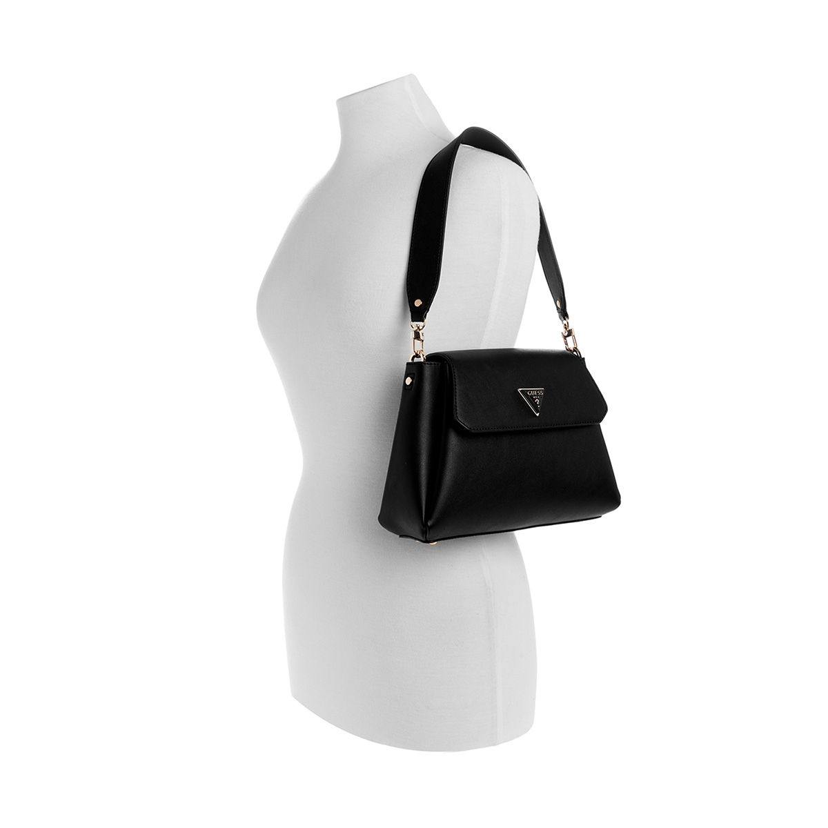 Buy Guess Black Solid Sora Girlfriend Crossbody Bag with Detachable