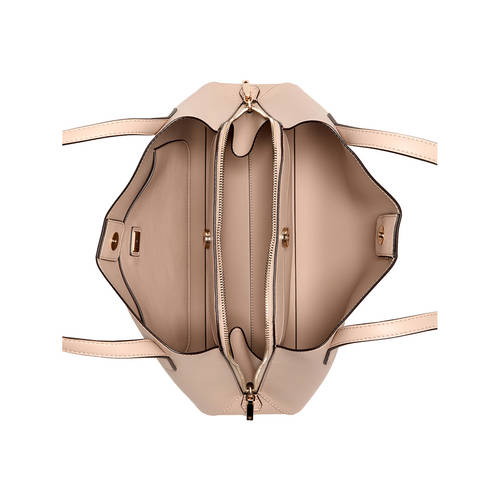 GUESS Sora Girlfriend Flap Shoulder Bag Latte Logo