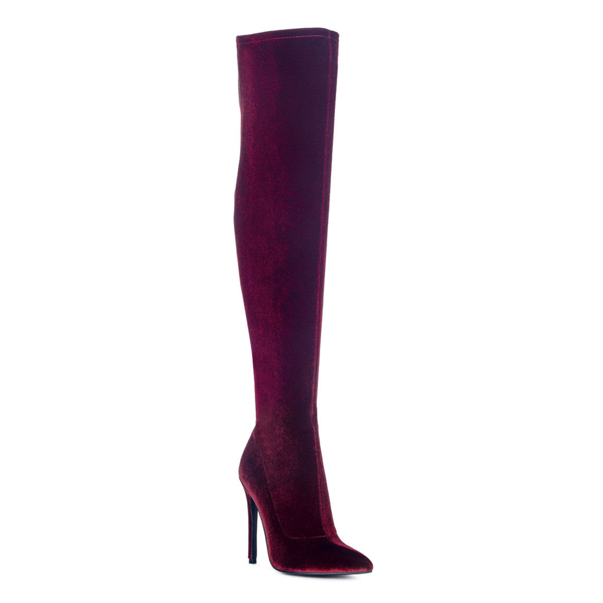 Maroon discount velvet boots