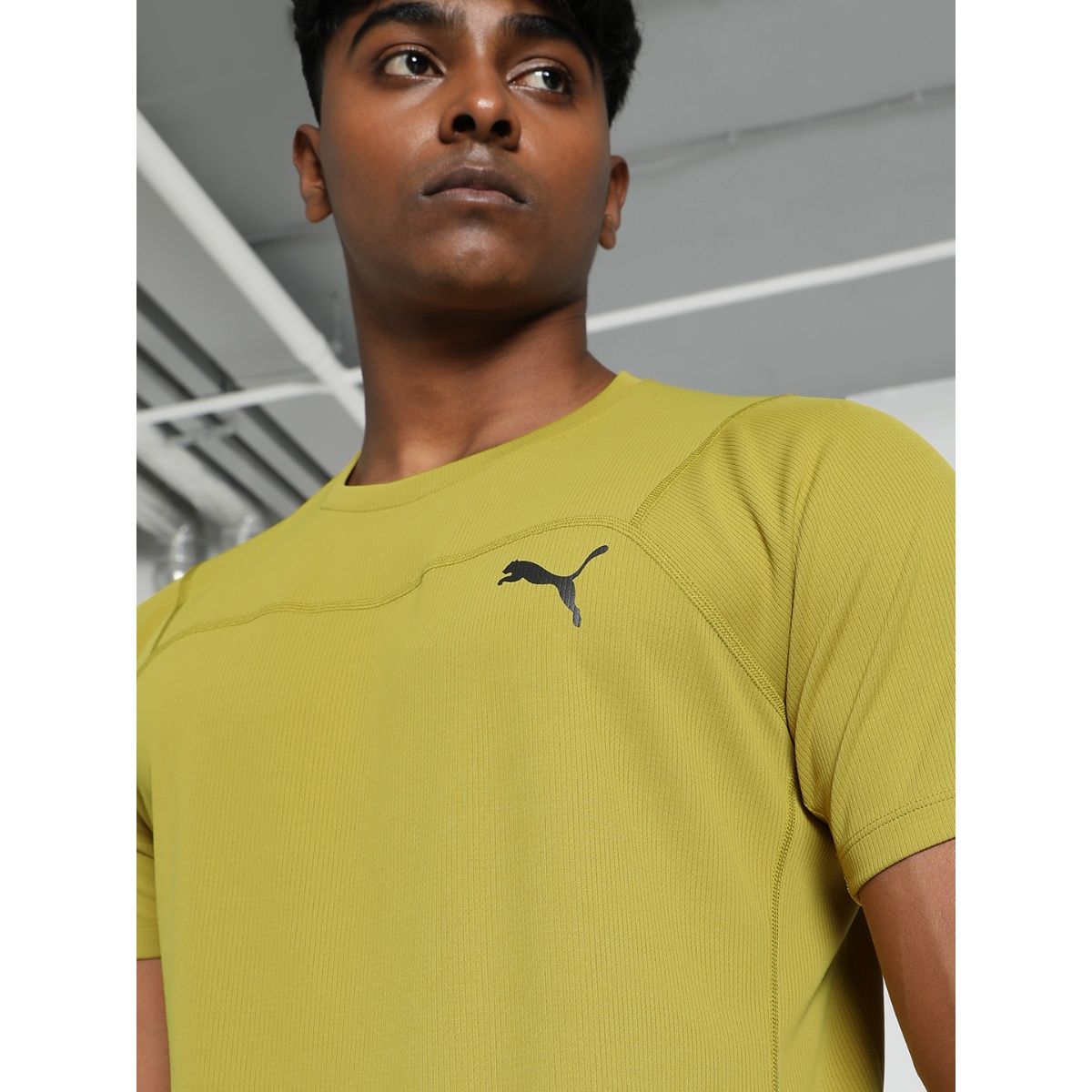 Buy Puma Seasons Dry Cell Mens Yellow T Shirt Online