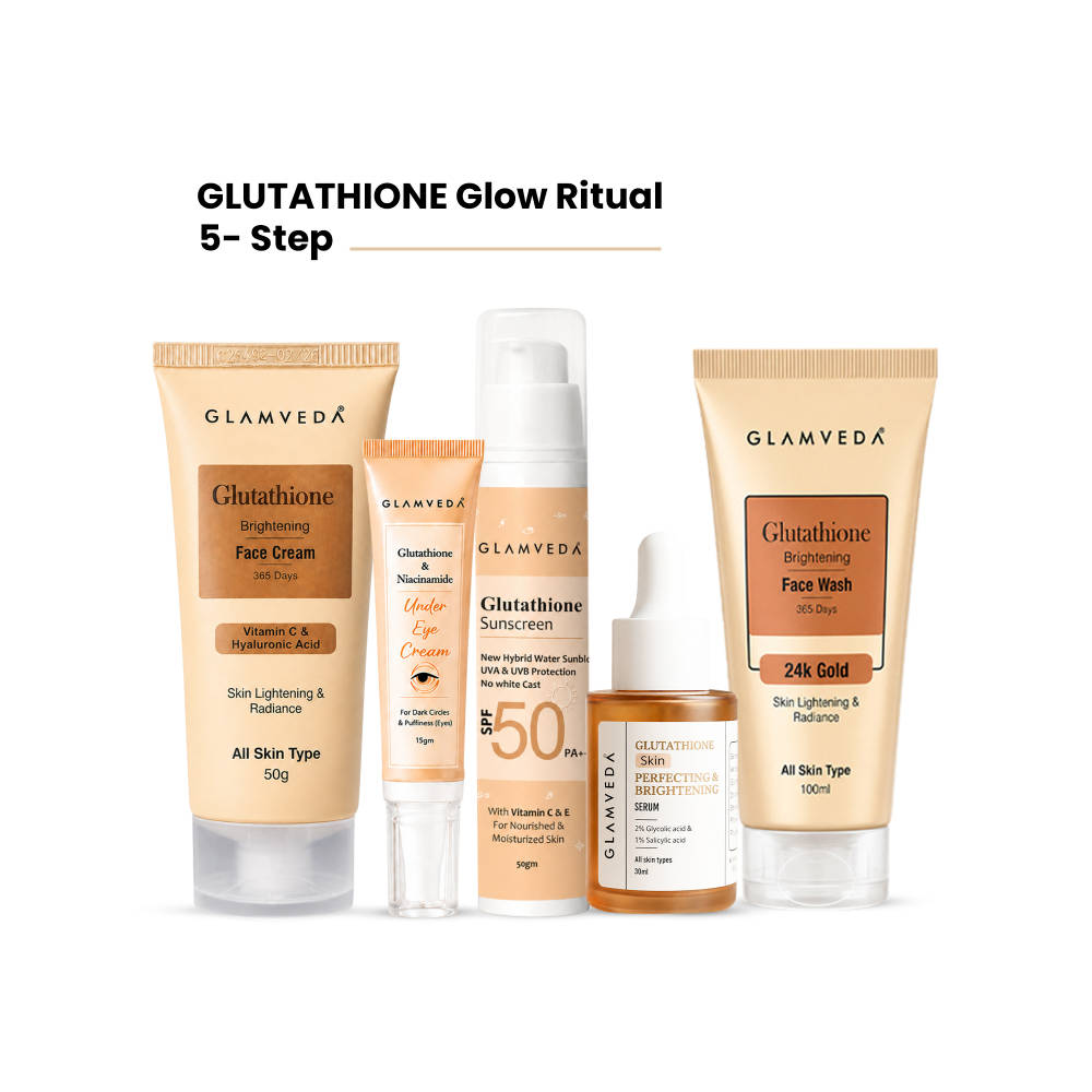 Glamveda Glutathione 5-Step Skincare Combo Kit For Glowing & Radiant Skin