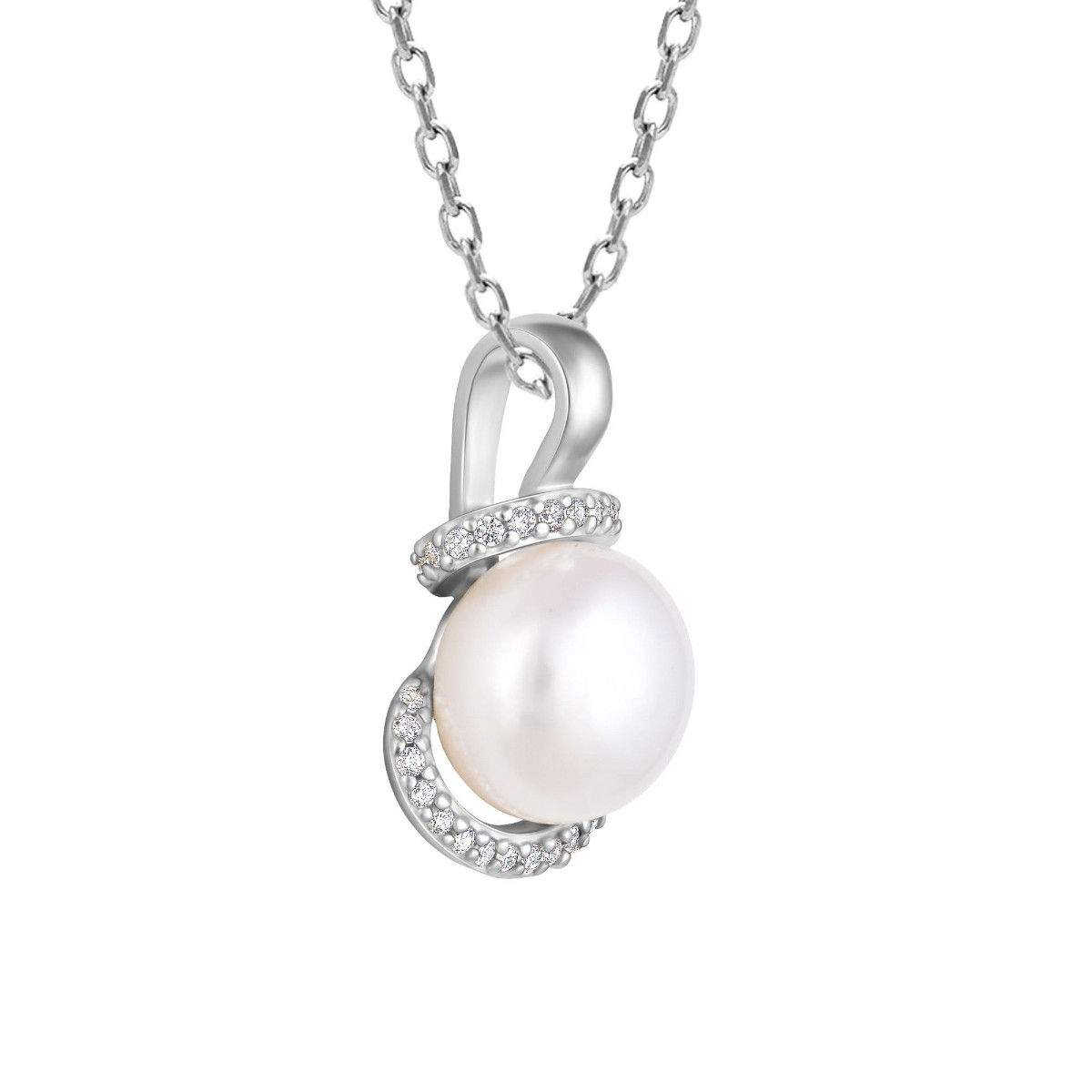 Buy GIVA 925 Sterling Silver Moon Pearl Pendant With Link Chain For ...