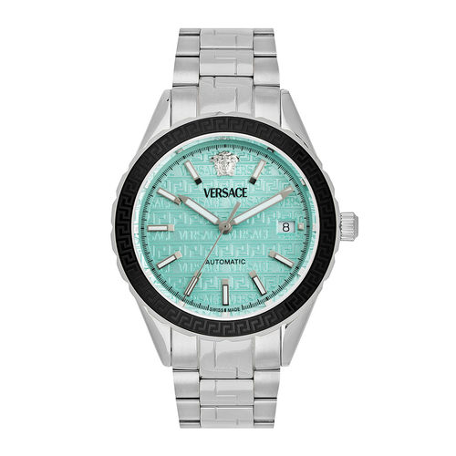 Versace Hellenyium Auto 42 mm Light Blue Dial Men Analog Watch (VEQCA0324)  (M)