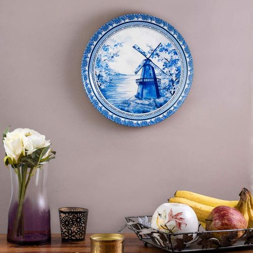 Buy KOLOROBIA Premium Wall Plate For Home Decor In Windmill Blue