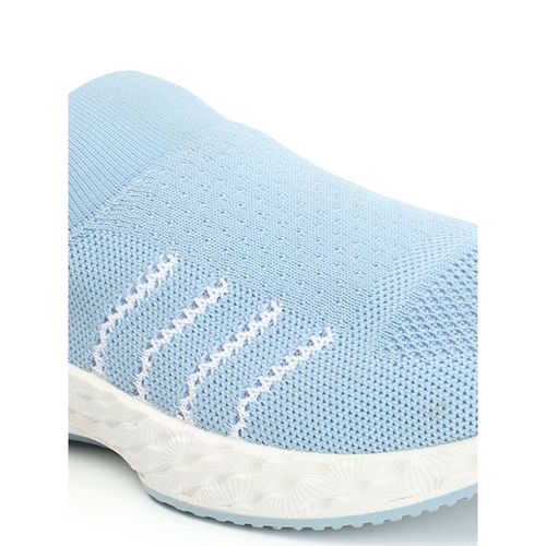 Carlton London Women's Slip On Sky Blue Color Woven Desing Comfortable  Sneakers (EURO 37)