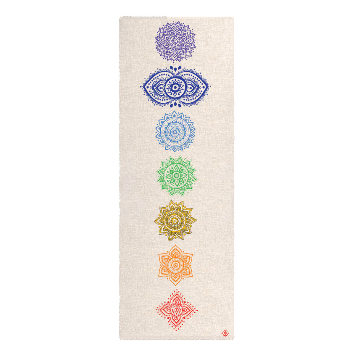 Spiritual Warrior Chakra Hemp Yoga Mat (3mm thickness) - Beige