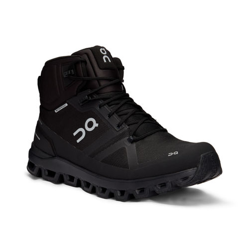 On Cloudrock Waterproof Black Running Shoes