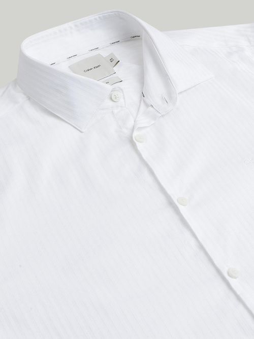 Buy Calvin Klein Men White Regular Fit Textured Shirt Online