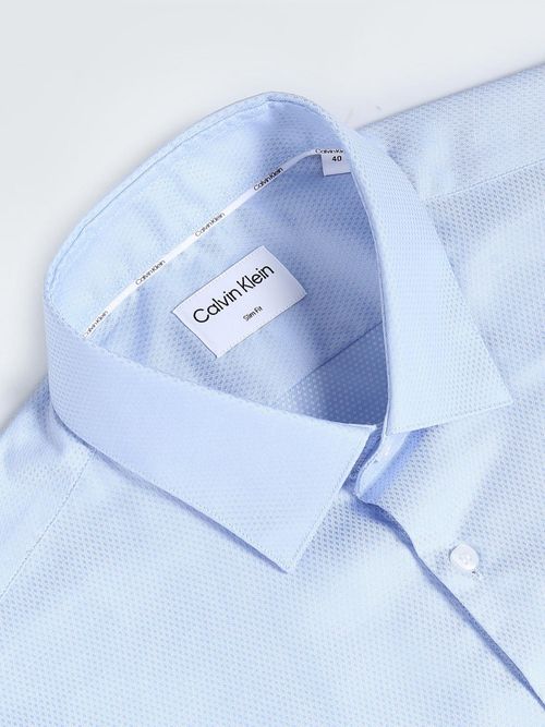 Buy Calvin Klein Men Blue Slim Fit Solid Shirt Online Buy Calvin Klein Men Blue Slim Fit Solid Shirt Online