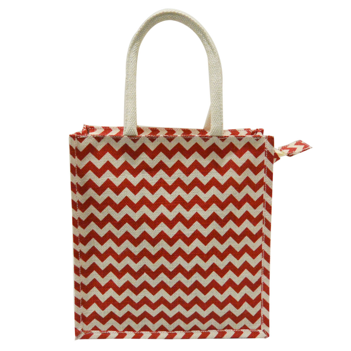 Buy Earth Bags Printed Jute Lunch Bag With Zipper Online