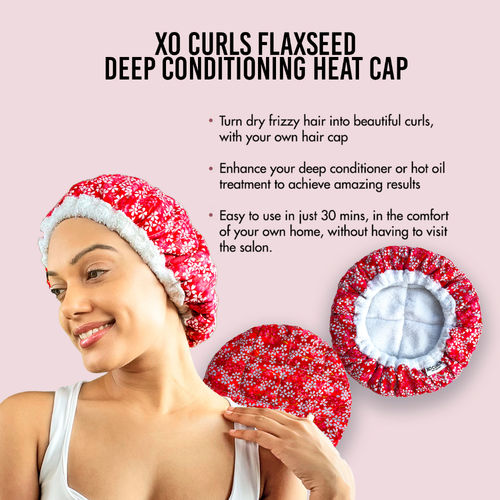 XO Curls Flax Seed Heat Cap For Deep Conditioning