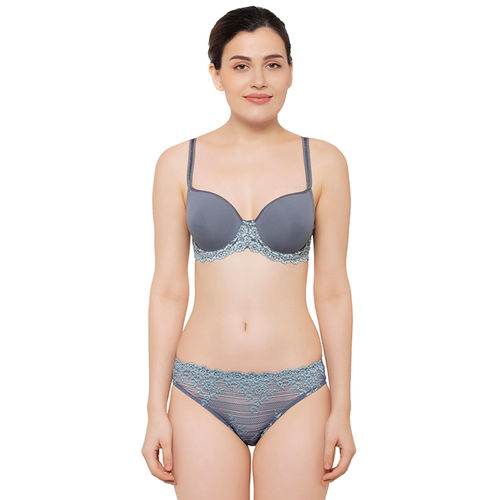 Buy Wacoal Embrace Lace Padded Wired 3/4Th Cup Lace T-Shirt Spacer Cup Bra  - Grey Online