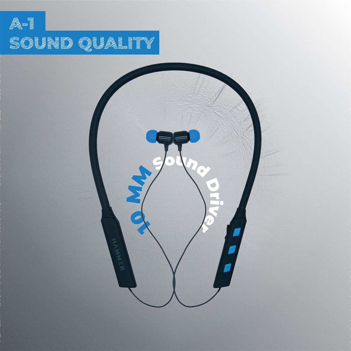 Buy Hammer Sting Flexi Wireless Bluetooth Neckband Earphones With Mic