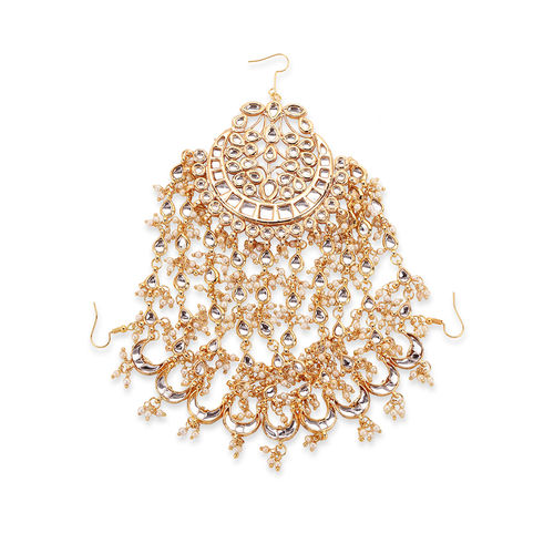 Buy RUBY RAANG STUDIO Maharani Kundan Jhoomar Online