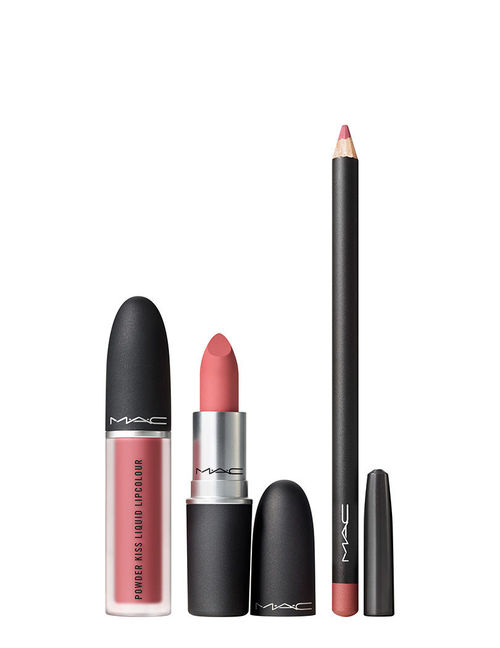 Powdered Snow Powder Kiss Lip Kit: Pink- Holiday Collection Na