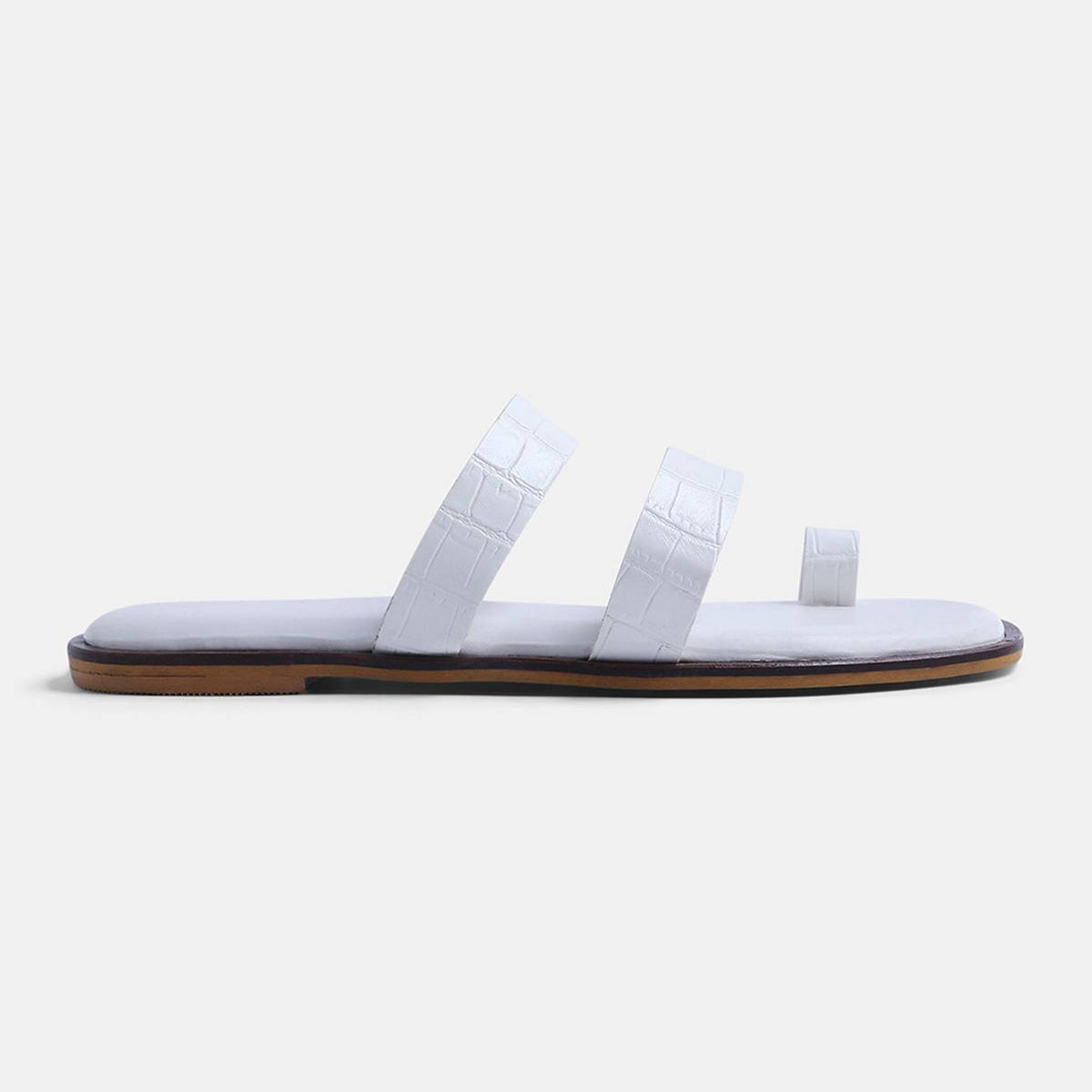 Buy IYKYK by Nykaa Fashion Classic White Straped Flats Online