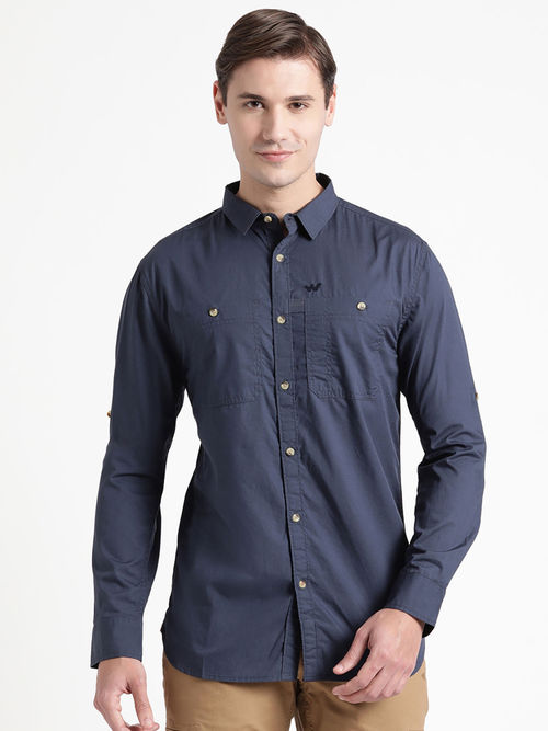 Wildcraft Men Safara Pockets Cargo Shirt Navy Blue - Main Image