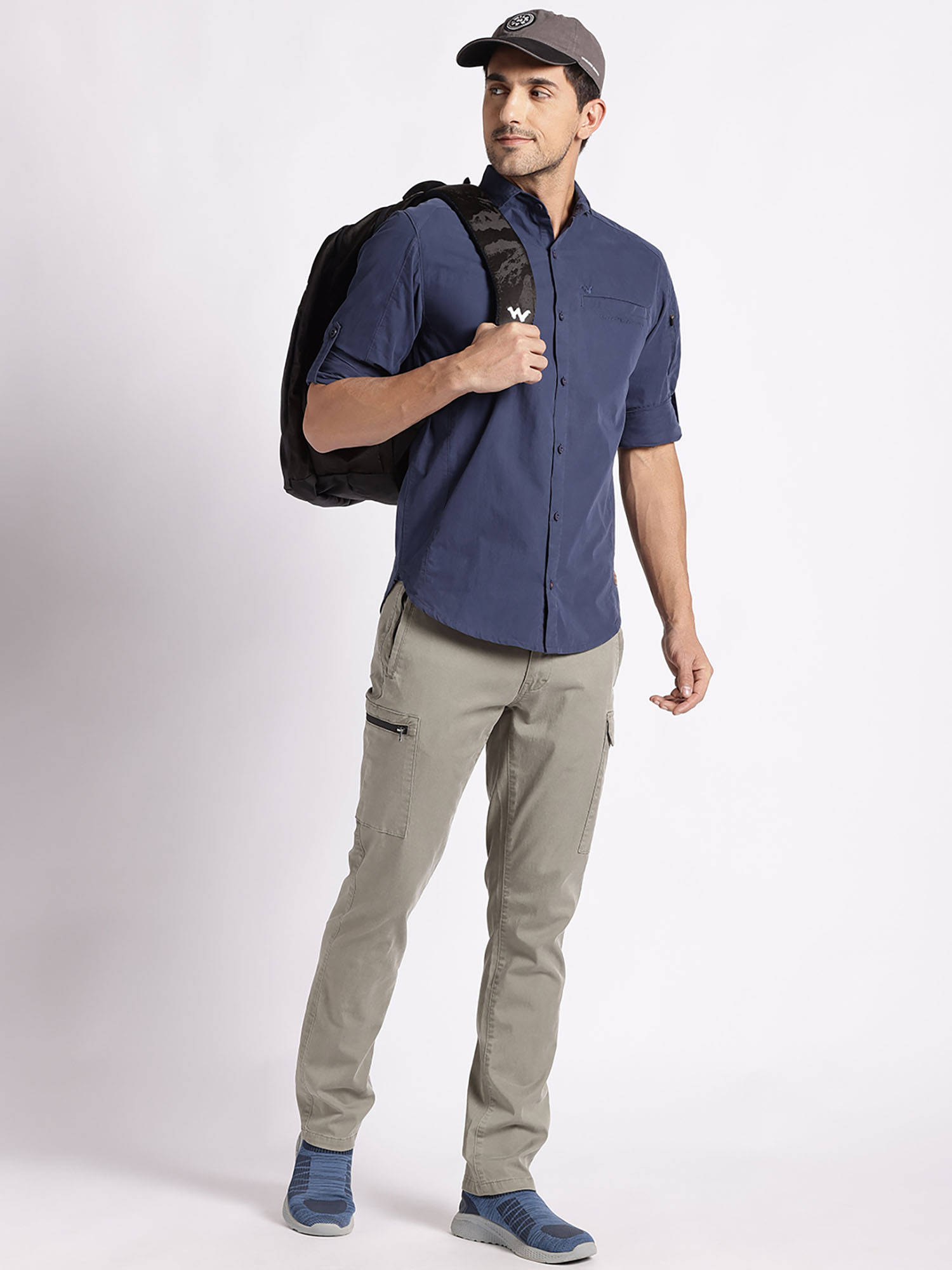 Buy Wildcraft Men Java 2 Pockets Cargo Shirt - Navy Online