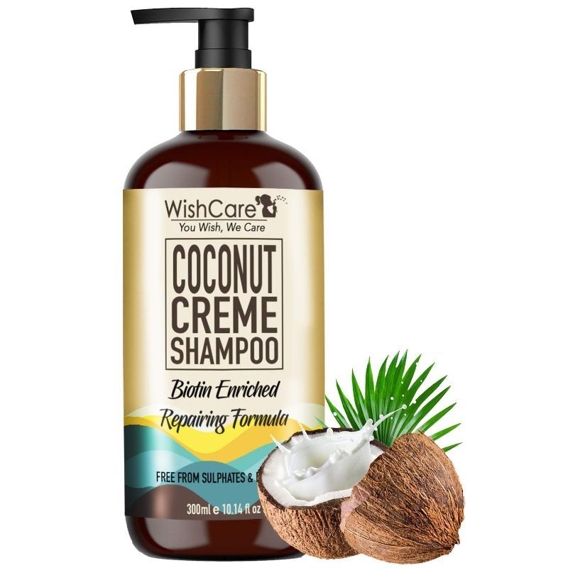 Wishcare Coconut Shampoo For Dry & Frizzy Hair With Coconut Milk - Paraben And Sulphate Free Shampoo