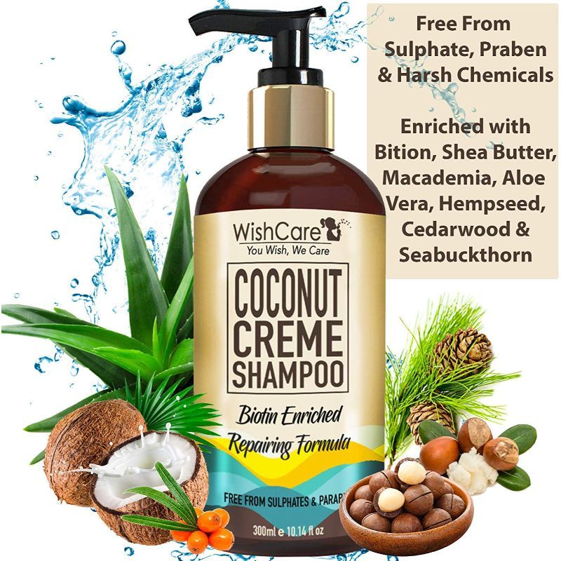 Buy Wishcare Coconut Shampoo For Dry & Frizzy Hair With Coconut Milk ...