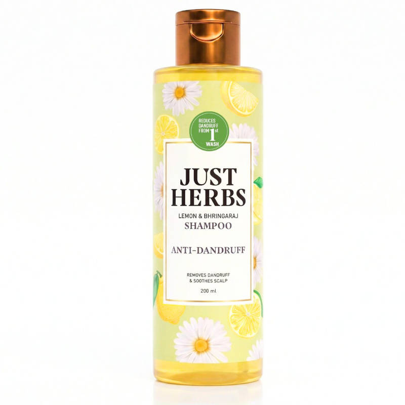 Just Herbs Ayurvedic Hibiscus+Vetiver Anti-Dandruff Shampoo - Paraben Free