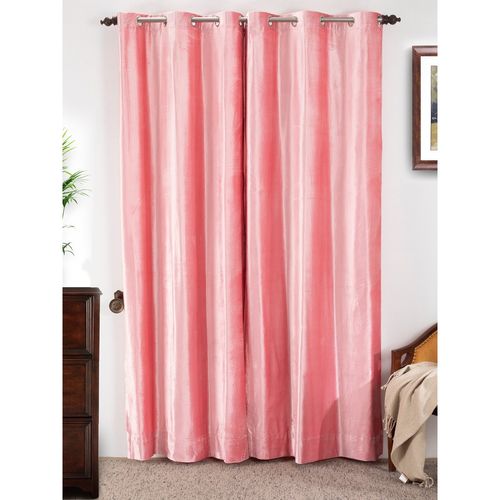 Maspar Deco Velvet Viscose & Cotton Solid Blossom Pink Door Curtain Set of 2 (Pink) At Nykaa, Best Beauty Products Online