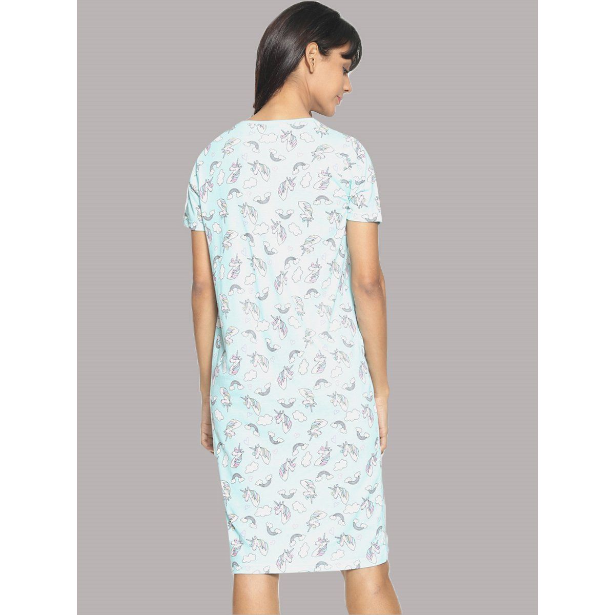 BLUE DOTTED PRINTED NIGHTWEAR