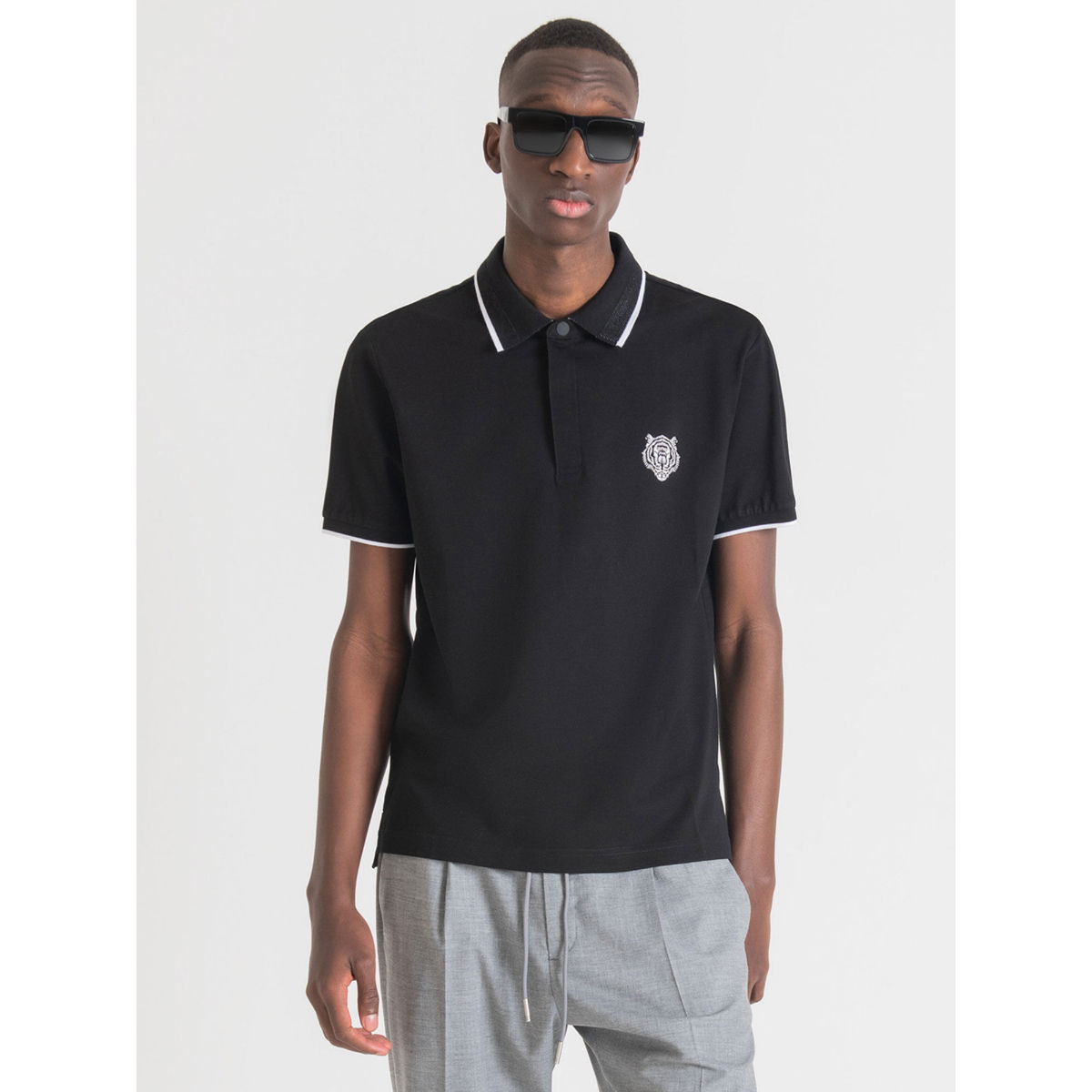 Buy Antony Morato Black Polo T shirt Online