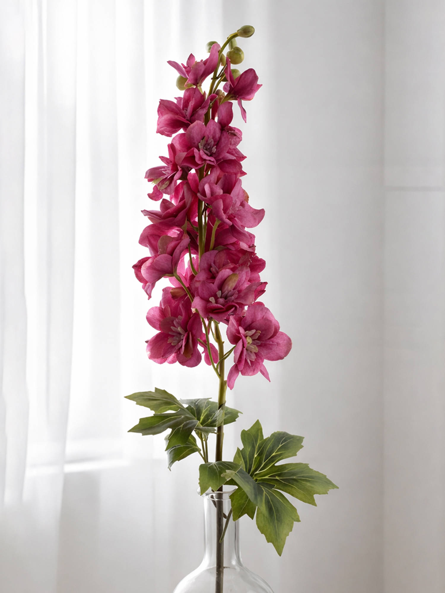 Aarvi Decor Pink Cherry Blossom Silk Stem Single Stem Flower