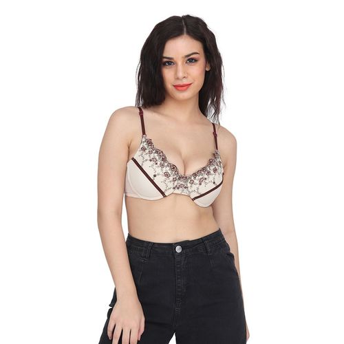 Lacy Wonders Push-Up Bra Set with Thong : Curwish