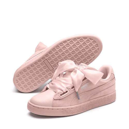 Puma Suede Heart Bubble Women's Peach Sneakers