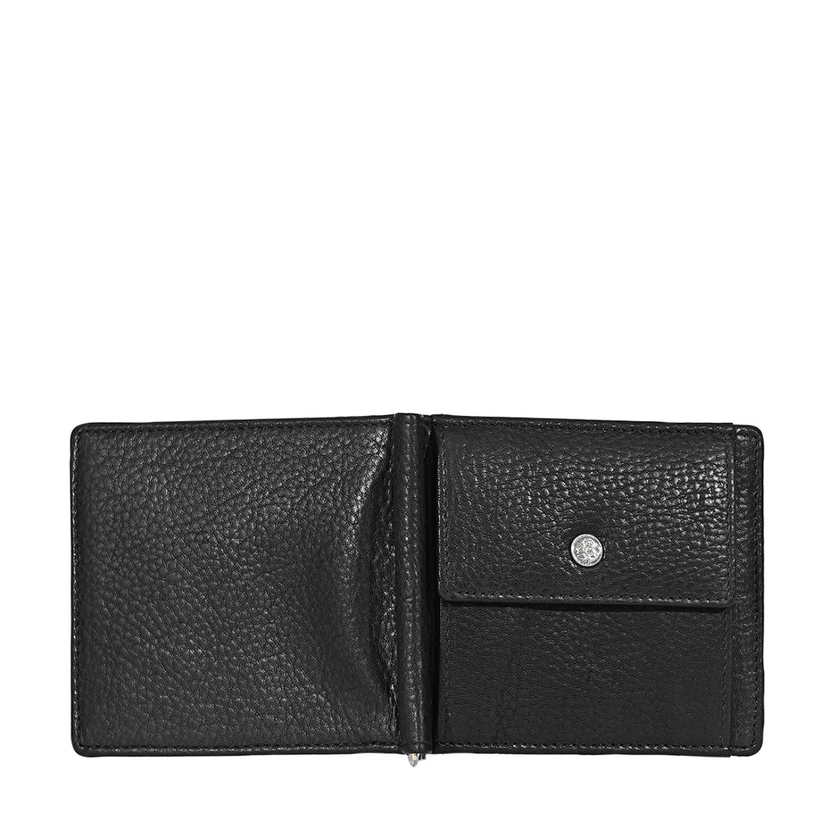 Buy Eske Nix Black Textured Leather Mens Bifold Money Clip