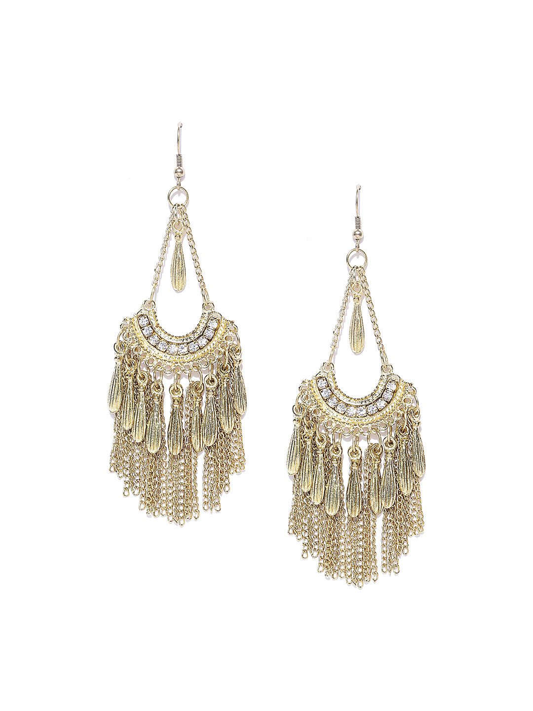 Berry Double Drop Earrings, Gold