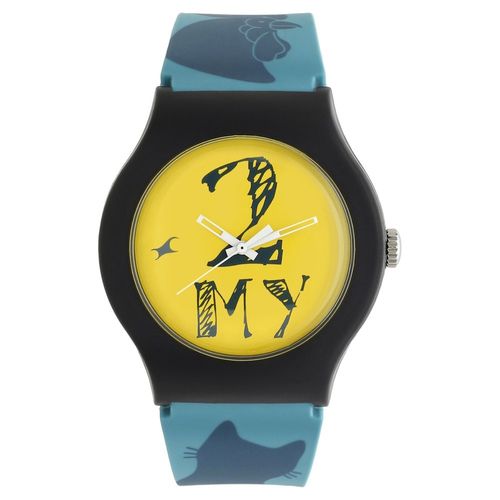 Buy Fastrack 9915PP66 Yellow Dial Analog Watch for Unisex Online