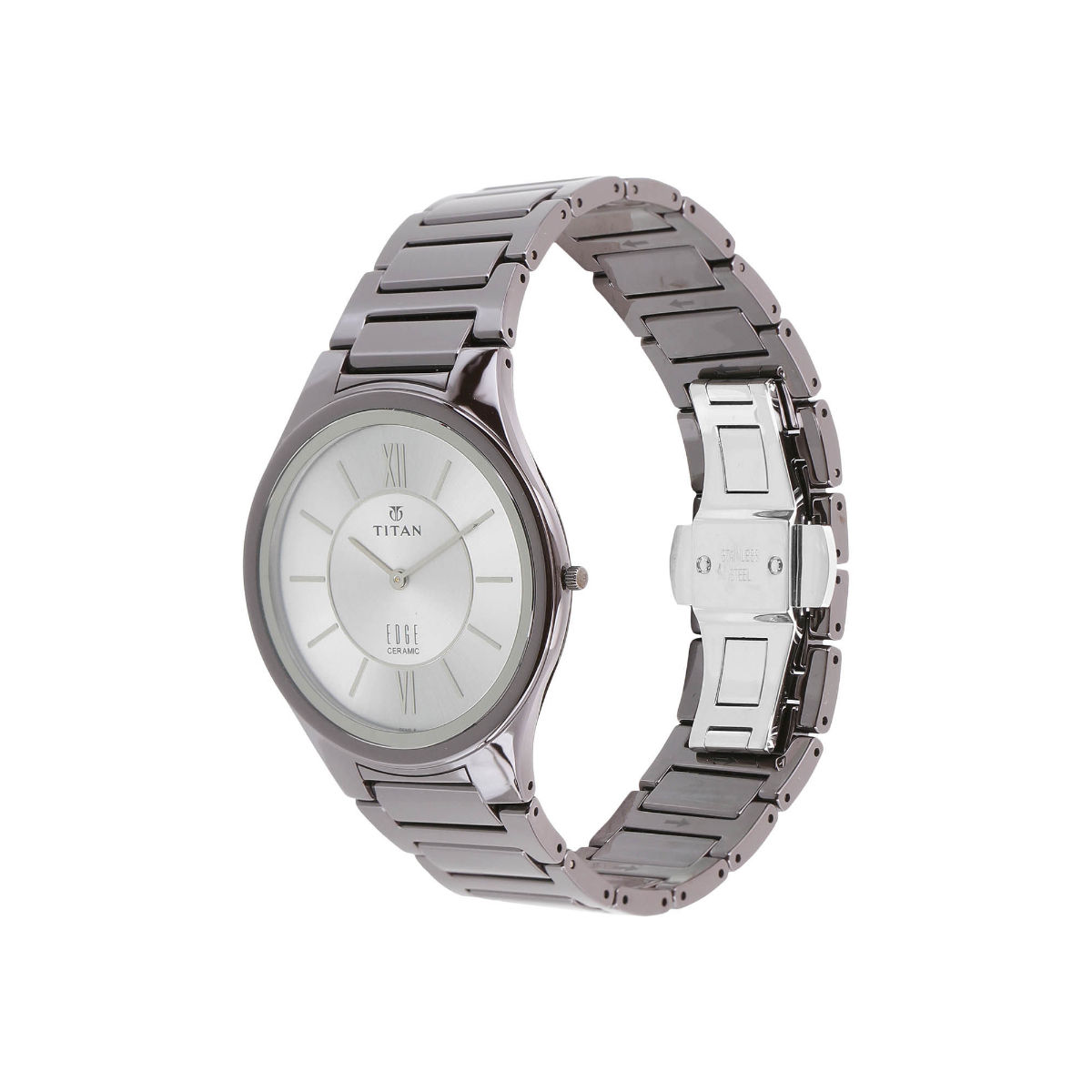 Titan Silver Dial Analog Watch NM1696QC02 Free Size