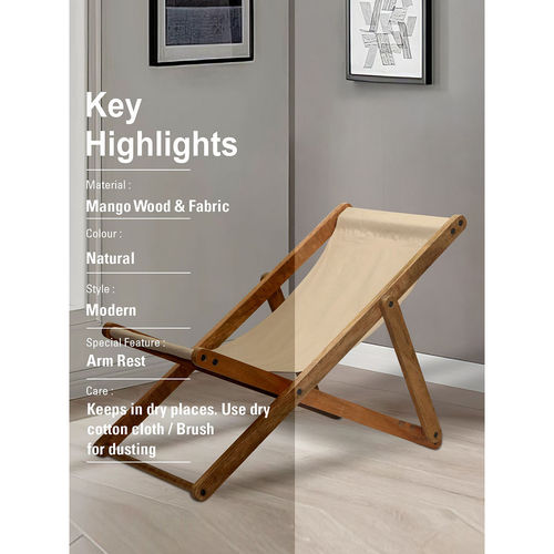 Metalsmith Recliner Chair For Home Folding Chair Garden Chair Outdoor Chair  Beige